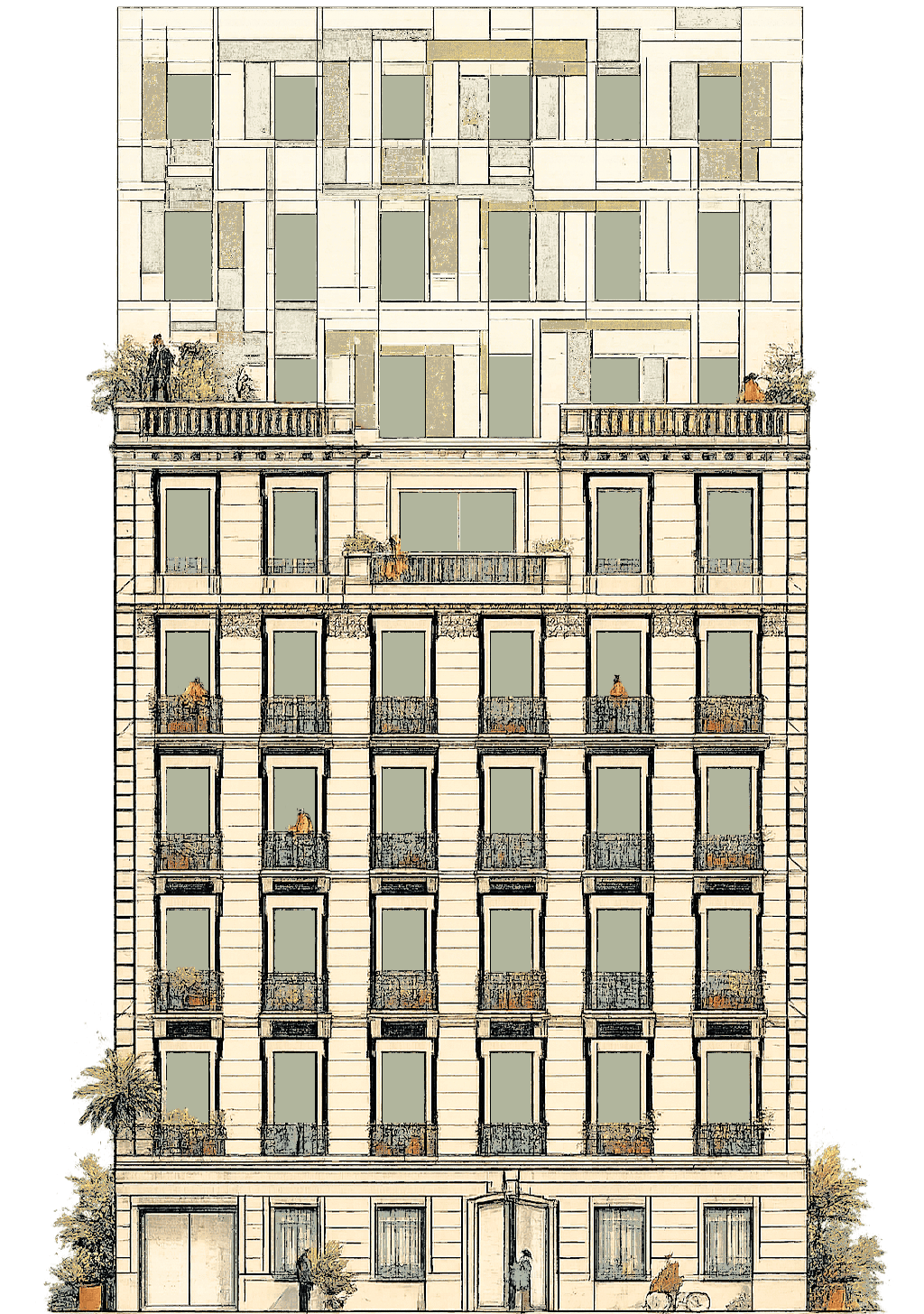 Alzado interactivo de Castell House