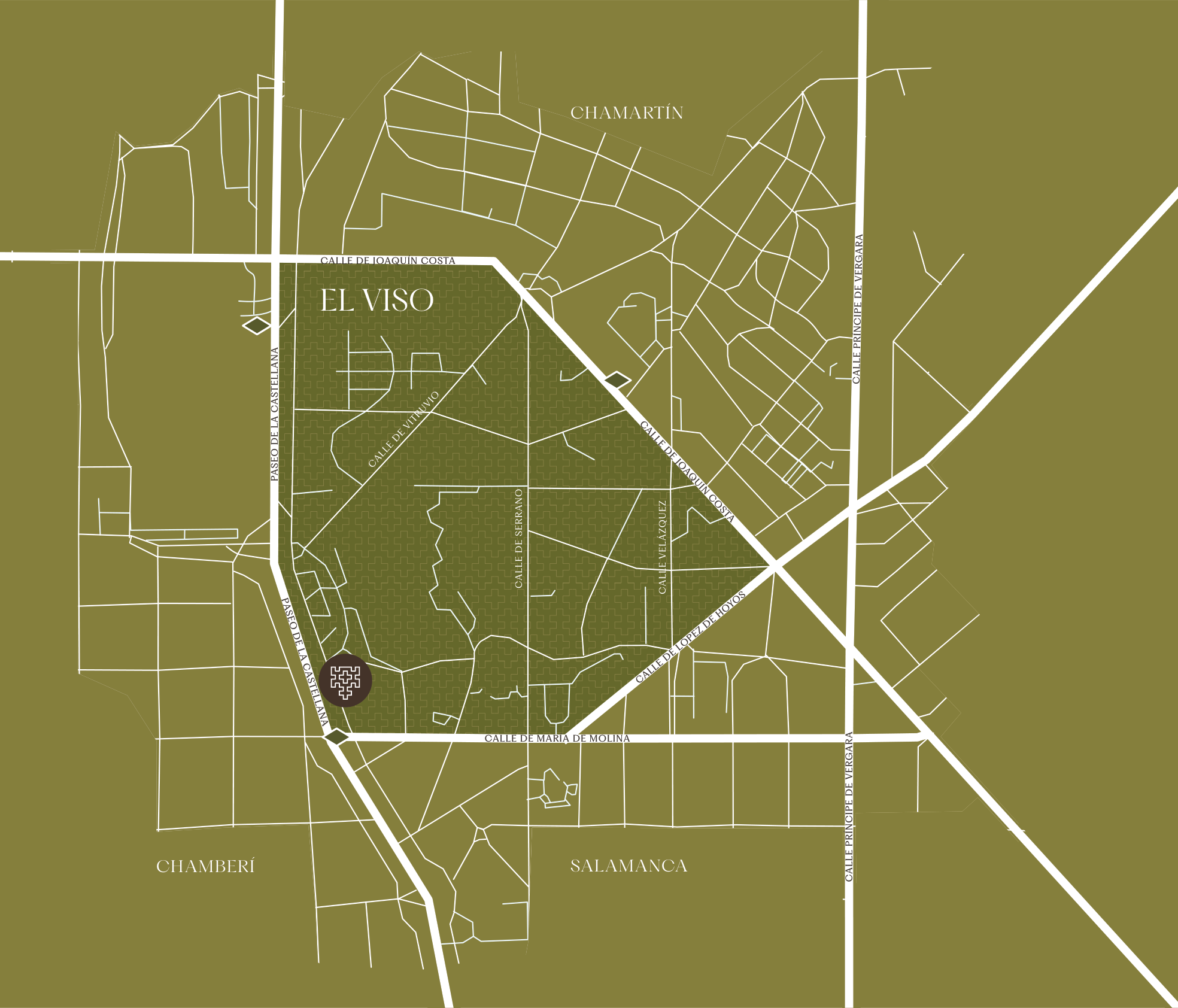 Mapa de ubicación de Castell House